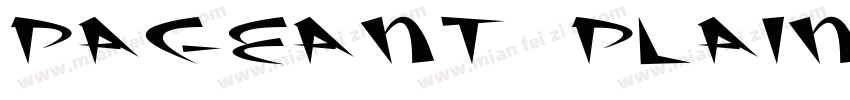 Pageant Plain字体转换